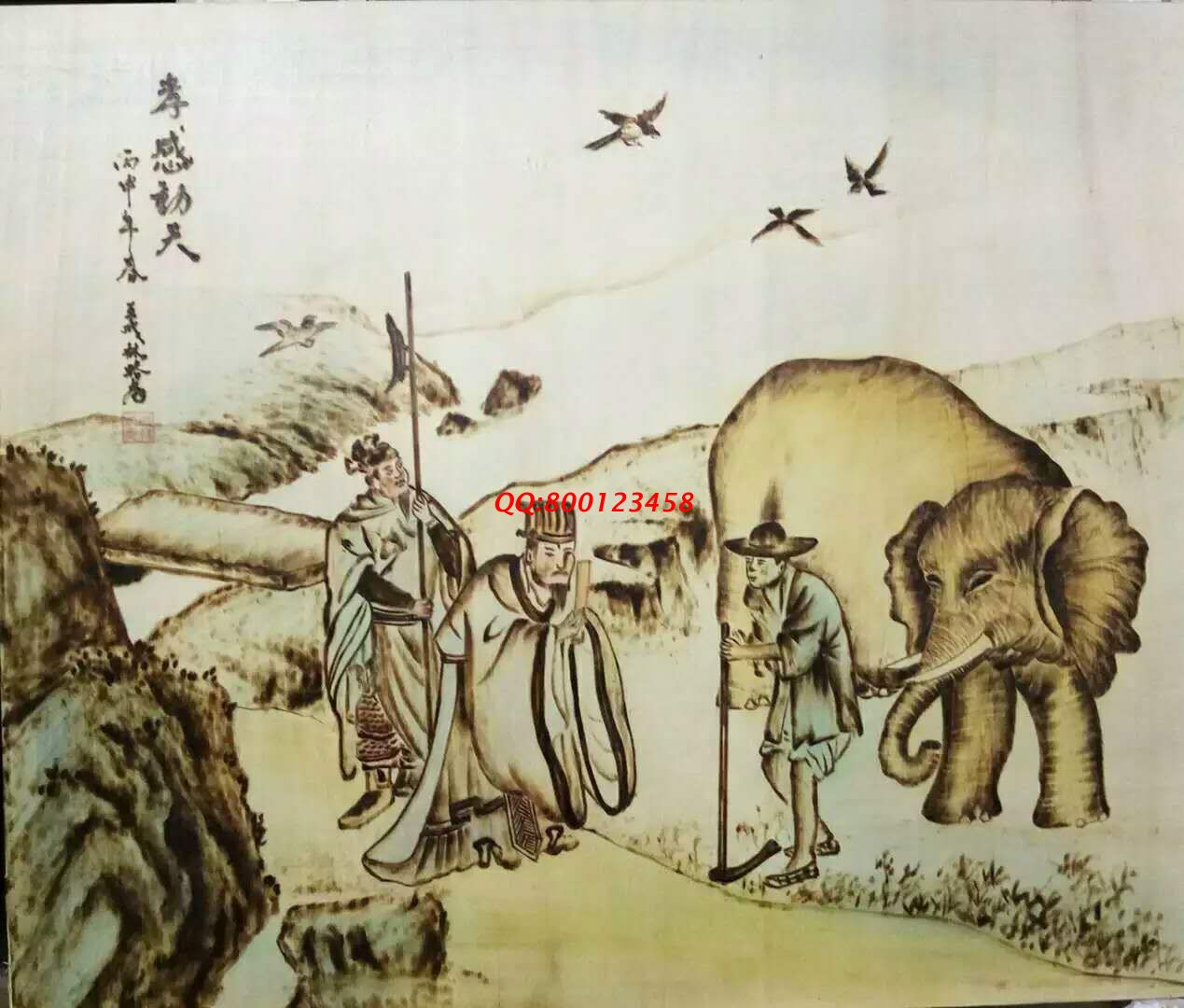 【民間手工藝品推介】邱縣傳統(tǒng)純手工烙畫，《二十四孝系列》預約定制，尺寸46*39cm