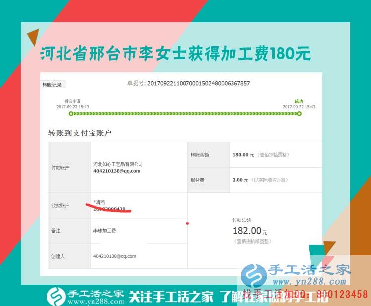 大家都在做串珠繡賺錢，河北邢臺李女士與鄰居們都是手工活之家的好會員(圖1)
