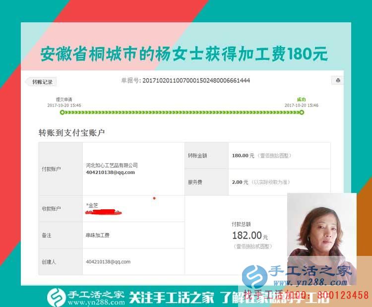 相信緣分，安徽桐城楊女士一直在家做手工活賺錢(圖1)