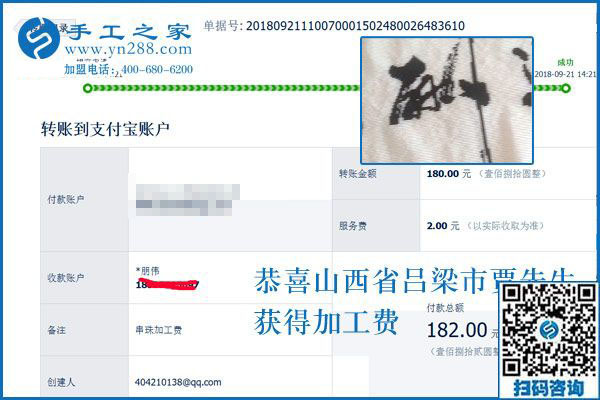 試做過關(guān)，山西呂梁賈先生開始在家組織人做手工活加盟項(xiàng)目