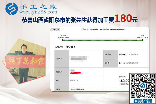 下班后干什么能掙錢？山西陽泉張先生找到正規(guī)手工活兼職