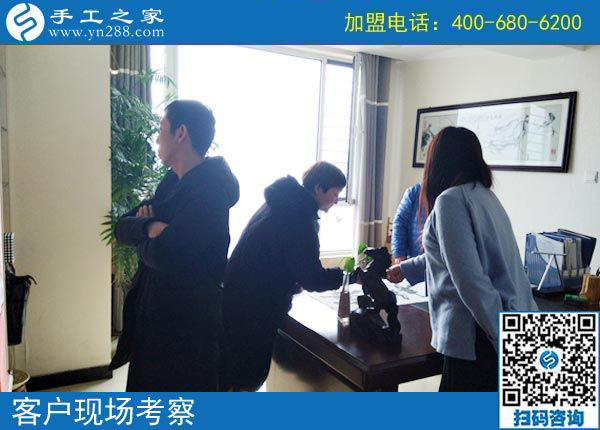 2月19日，這個可以寄到家做的手工活怎么樣？手工之家接待考察加工客戶剪影