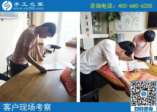 3月28日，正規(guī)供料的手工活，就是珠繡串珠外發(fā)手工活，手工之家接待考察加工客戶剪影