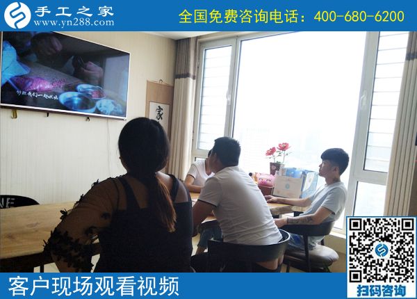 6月2日，正規(guī)供料的手工活，大家都選擇這里的珠繡，手工之家接待考察加工客戶剪影