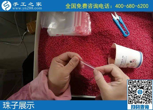 11月10日，找代理手工活加工項(xiàng)目，實(shí)地考察后那么多人選擇了勵(lì)志珠珠繡手工。手工之家接待考察加工客戶(hù)剪影