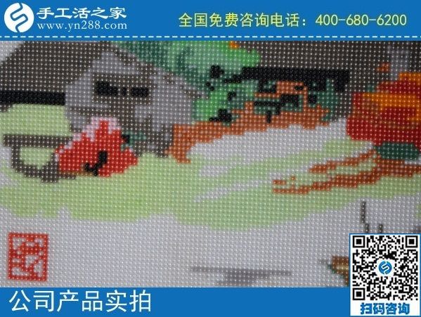 2月12日，正規(guī)的外發(fā)手工活，可以寄到家做的手工活，選手工之家的勵志珠，圖為手工之家勵志珠珠繡成品實(shí)拍