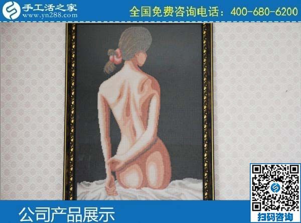 2月29日，找手工活代理加工項目，有沒有在家做的手工活？手工之家勵志珠珠繡成品實拍