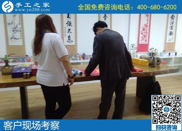 5月6日，代理手工活加工項(xiàng)目，正規(guī)外發(fā)手工活來(lái)料加工，選正規(guī)手工活勵(lì)志珠珠繡，手工之家接待考察合作加工客戶剪影