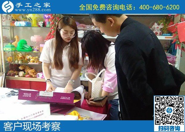 5月8日，正規(guī)手工活外發(fā)加工項目，手工活代理加工項目，就選勵志珠珠繡，手工之家接待考察合作加工客戶剪影