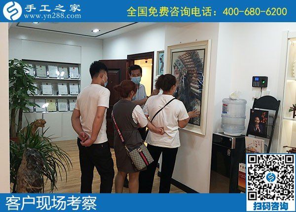 5月24日，長期穩(wěn)定的手工加工回收項(xiàng)目，就是針法簡(jiǎn)單，培訓(xùn)成體系的勵(lì)志珠珠繡，手工之家接待考察加工客戶剪影