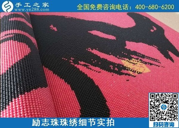6月28日，純手工活外發(fā)加工，在家做手工活掙錢(qián)，這個(gè)外發(fā)手工活真實(shí)靠譜，勵(lì)志珠珠繡成品實(shí)拍