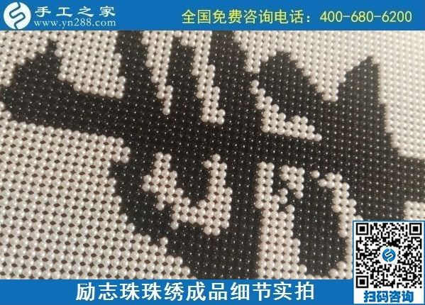 9月15日，想在家做手工活掙錢(qián)，越來(lái)越多的人選擇這個(gè)可以寄到家做的手工活，勵(lì)志珠珠繡成品細(xì)節(jié)實(shí)拍