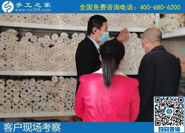 11月1日，純手工活外發(fā)加工項目、代理手工活加工項目選擇勵志珠珠繡，手工之家接待考察合作加工客戶剪影