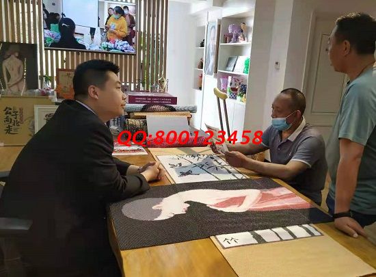 5月12日，正規(guī)供料的手工活，可以帶回家做的手工活就選這里的勵志珠珠繡，手工之家接待考察合作加工客戶剪影