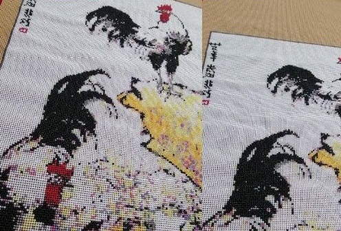 3月25日，可以寄到家做的手工活，在家做手工活掙錢，手工之家的誠(chéng)信不變，圖為勵(lì)志珠珠繡成品細(xì)節(jié)實(shí)拍