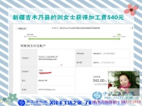 除了坐月子期間，新疆吉木乃劉女士從懷孕開始到現(xiàn)在一直在家做串珠手工活賺錢，這一次是540元。