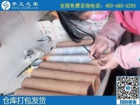 春節(jié)過(guò)后天漸暖，在家做手工活串珠繡正合適